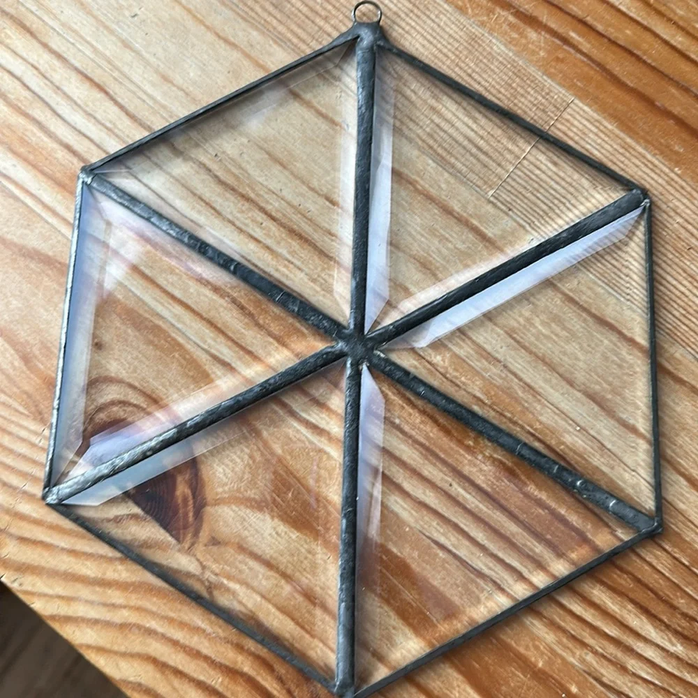 Geometric Glass Hanging Decor
